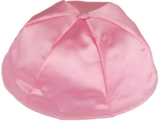 Medium Pink Satin Kippah